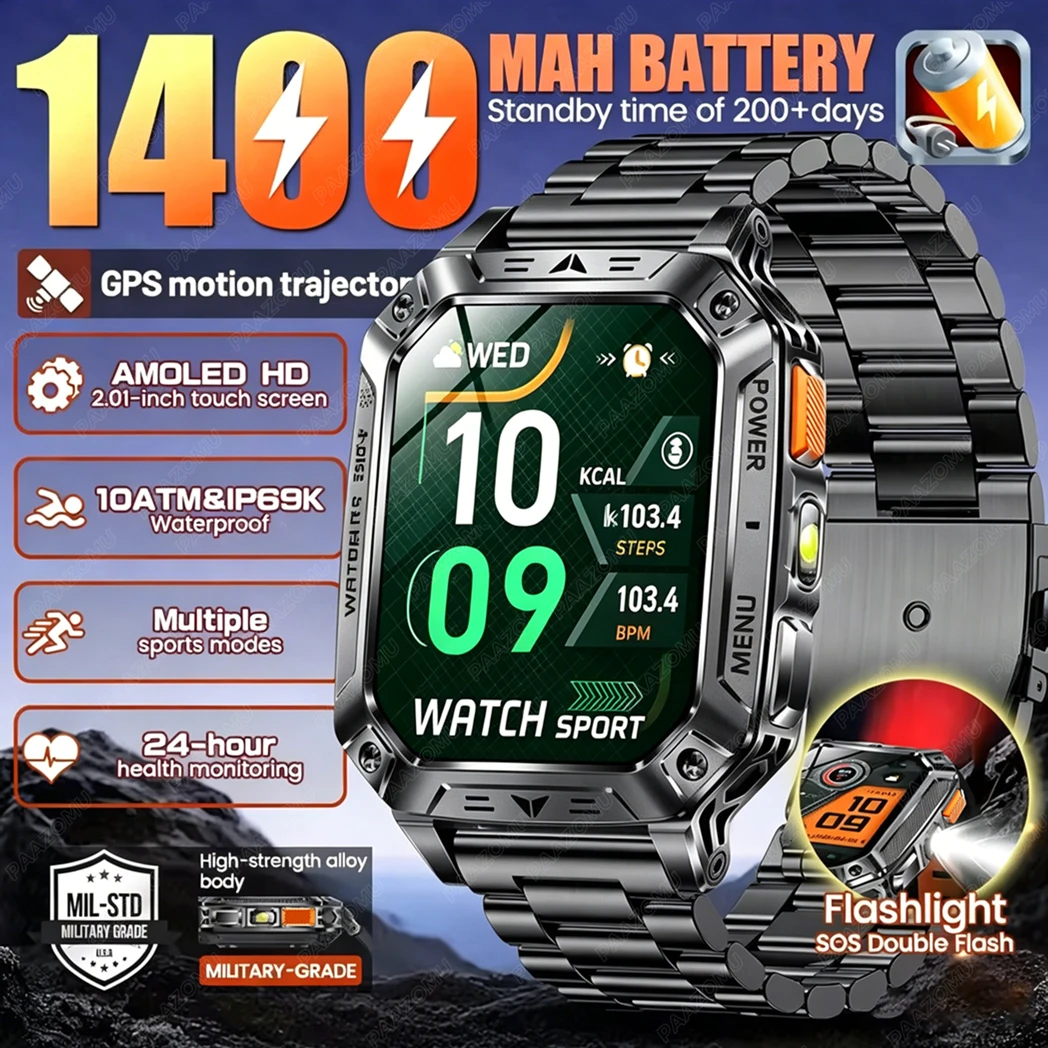 Smartwatch Custom - Novo Smartwatch Masculino 2026 com Bateria