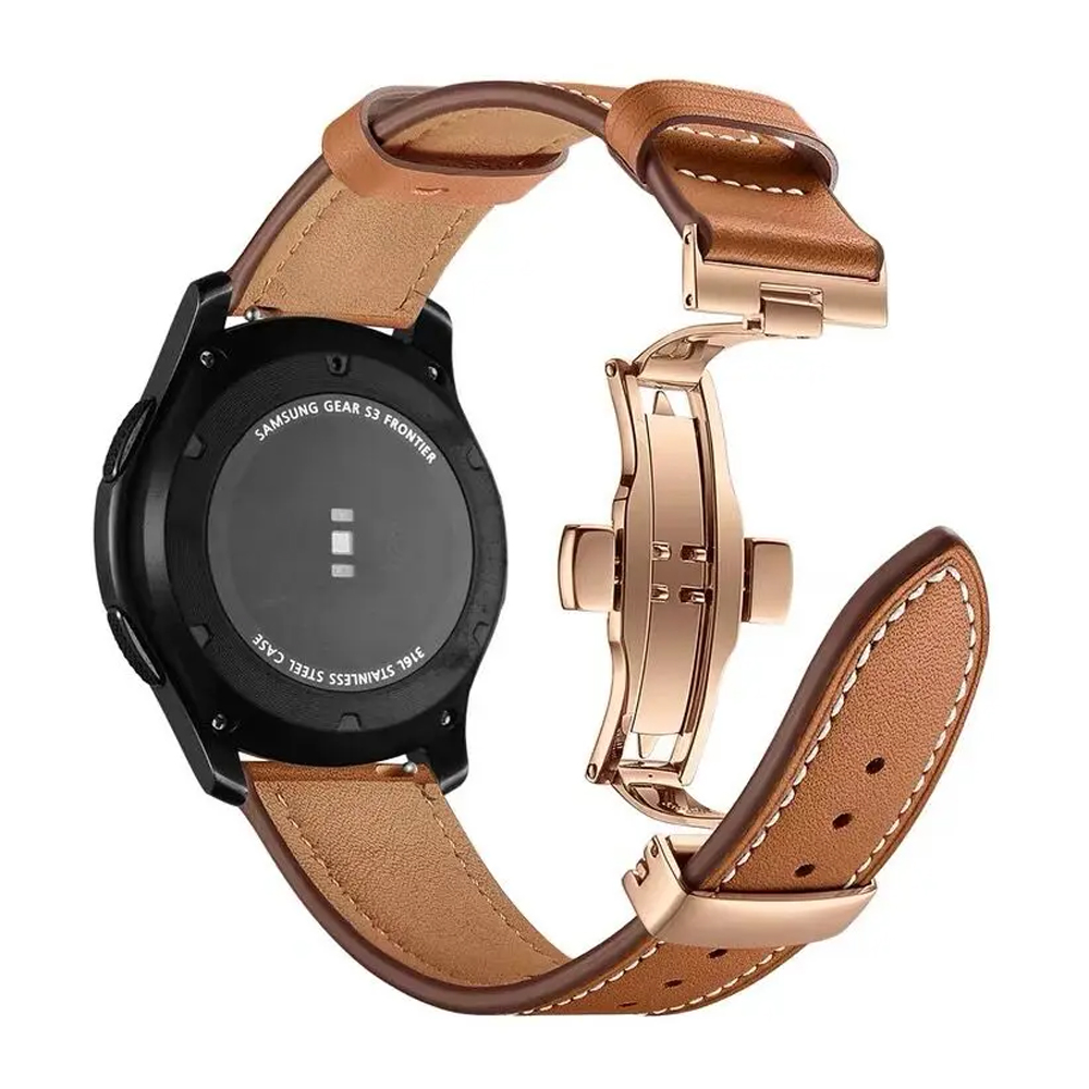 Pulseira de couro de 20mm 22mm - Titan Smartwatch Accessories avaliação e preço